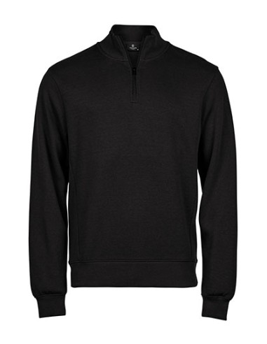 TEE-5506-Ribbed Interlock Half Zip